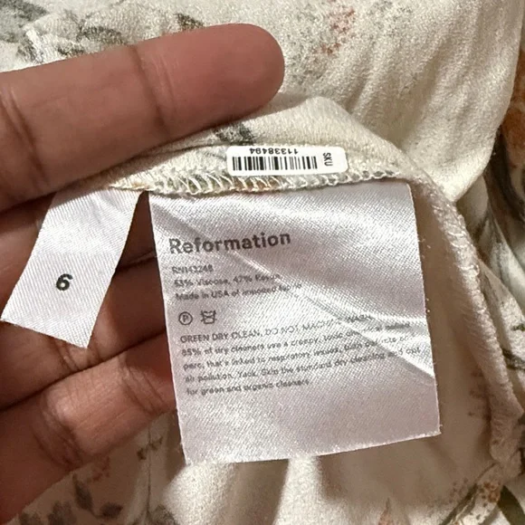 Reformation pearl aurora Cream Floral Maxi Dress - Picture 11 of 11